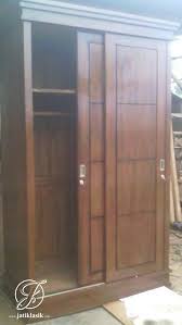 Lemari 2 pintu rak sepatu dan tas. Jual Lemari Pakaian Sliding 2 Pintu Jati Klasik Furniture
