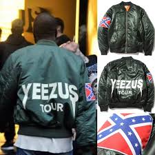 Weste jacke streetstyles mode bekleidung jacken kanye west jacke hip hop windjacke kanye adidas chance windbreaker brand new white kanye west and chance windbreaker brand new with. Kanye West S Yeezus Tour Limited Edition Ma1 Bomber Jacket Dark Green Cool