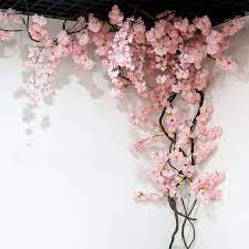 105cm Fake Cherry Blossom Tree Wedding Background Wall Decoration Flowers In 2020 Blossom Tree Wedding Flower Wall Decor Blossom Trees