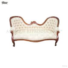 1940s art deco chaise lounge. Victorian Double Ended Sofa Chaise Lounge Antique Reproducion Antique Reproduction Shop