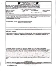 Da Form 4856 Sample Counseling