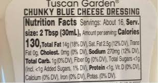 Add to tracking add to compare create recipe add to my foods. Blue Cheese Dressing