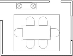 This is a series of custom dining room charts that set out proper table and room dimensions for 4, 6, 8, 10 and 12 people. Standard Size Of Rooms In Residential Building And Their Locations The Constructor
