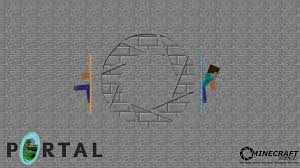 This portal has a rectangular frame, but there is a second layer in front to disguise it and make it look rounded. 47 Minecraft Portal Wallpaper On Wallpapersafari