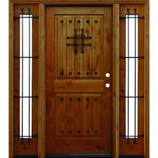 Maybe you would like to learn more about one of these? Pacific Entries 70 In X 80 In Mediterranean Rustic 2 Panel V Groove Stained Knotty Alder Wood Prehung Front Door With 14 In Sidelites A42l413 The Home Depot