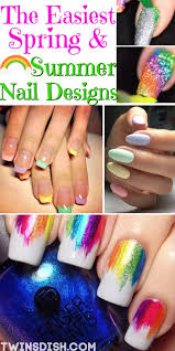 Super Easy Spring Summer Nail Designs Twins Dish Diy Nail Designs Nail Designs Summer Nail Designs Easy Diy