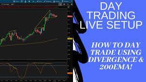 day trading s p emini futures with divergence 200ema in real time