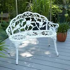 Amazing way to use iron with furniture for your dream house. White Cast Iron Patio Garden Furniture Sets For Sale Ebay