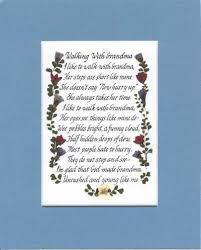 Walk With Grandma Poems Beautiful Hand Lettering Poems