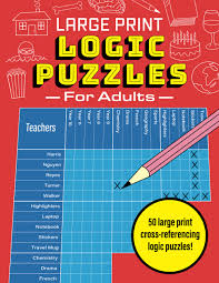 (2) refers to any boolean logic operation. Large Print Logic Puzzles For Adults 50 Large Print Cross Referencing Logic Puzzles Media Clarity 9798739236197 Amazon Com Books