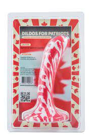 Canadian Dream Dildo by Dildos for Patriots - 6.7 Inch Canada Flag Pride  Dildo – Features 100% Silicone, Powerful Suction Cup Base, Grooved shaft  for G-spot and Strap on Harness compatible :