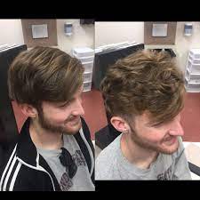 Guys Can Get Perms Too James S Hair Was Pin Straight And Just Looked Weighed Down So I Gave Him A Perm To Men Perm Permed Hairstyles Men Perm Hairstyles