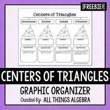 Centers Of Triangles Graphic Organizer Graphic Organizers Teaching Mathematics Persuasive Writing Prompts