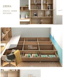 japanese style tatami bed wardrobe one nordic high box storage bed multi functional storage bed 1 2 m bed small apartment tatami bed tatami room storage bed