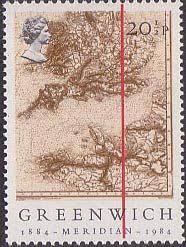 Centenary Of Greenwich Meridian 20 5p Stamp 1984