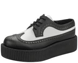Black And White Wingtip Shoes Black White Wingtip Creepers T U K Shoes Creepers Shoes Wingtip Shoes Black And White Shoes
