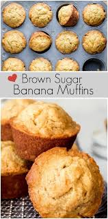 Brown Sugar Banana Muffins Recipe Banana Muffins Banana Muffin Recipe Food