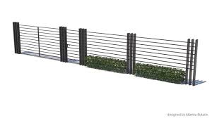 Modern Fence 3d Model Turbosquid 1249431 Modern Fence Modern Fence Design Fence Gate Design
