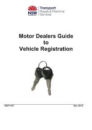 Nsw government cover letter example. Motor Dealers Guide To Vehicle Registration Rta Nsw Government