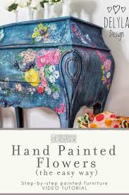 How To Hand Paint Florals On Furniture The Easy Way Painted Furniture Diy Vintage Diy Vintage Decor