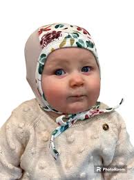 Cream Purple Floral Baby Pilot Hat With Mesh, Hearing Aid Hat, Hat With  Ties, Toddler Hat, Baby Cap, Scandinavian Hat, Emmifaye, Baby Hat