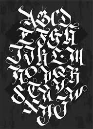 Check spelling or type a new query. Full Alphabet In The Gothic Style Vector Letters And Symbols On A Black Background Calligraphy And Lettering Medieval Latin Letters Individual Letters Elegant Font For Your Project Royalty Free Cliparts Vectors And