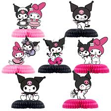Amazon.com: 7Pcs Kuromi Birthday Party Supplies, My Melody Theme Table  Centerpieces, 3D Double Side Honeycomb Table Toppers, Cake Toppers, Kawaii  Birthday Decorations for Girls and Boys : Toys & Games