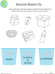 Recycling Worksheet Education Com Earth Day Worksheets Recycling Lessons Recycling Lesson Plans