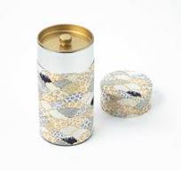 Japanese Mt Fuji Washi Paper Double-Lid Tea Canister