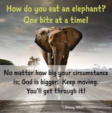 How To Eat An Elephant Quote Peepsburgh