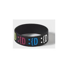 Mustache Txt Spk Rubber Bracelet 5 50 Liked On Polyvore Rubber Bracelets Mustache Styles Bracelets