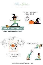 Spooky Halloween Yoga Games And Activities Yoga For Kids Halloween Themed Activities Yoga Games
