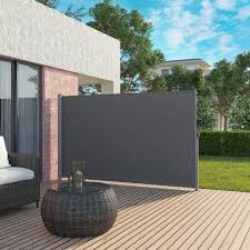 Coole sichtschutze für terrasse, balkon und garten zu jeder jahreszeit. Songmics Seitenmarkise Gsa180tg Sonnenschutz 180 X 300 Cm H X L Sichtschutz Seitenrollo Balkon Terrasse Garten Rauchgrau Online Kaufen