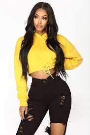 Pin By Suceth Hernandez On Ropa Amarilla Hot Hoodies Crop Top Outfits Fashion Nova Outfits