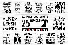 Download 25 Editable Dog Design Crafts Bundle Graphic By Svg In Design Creative Fabrica PSD Mockup Templates