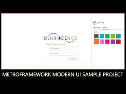 Metroframework Modern Ui Sample Project Youtube