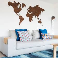 Free shipping on order over $35. Wooden World Map Wall Art Walnut Red Candy