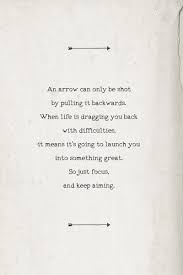 An arrow can only be shot by pulling it backward. An Arrow Can Only Be Shot By Pulling It Backwards Meaning Daily Quotes