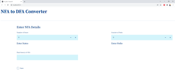 Home Page Figure 2 shows us the Home page. The whole process of NFA to...