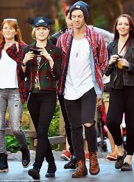 Evan Rachel Wood Holds Hands With Musician Andy Tongren At Disneyland Evan Rachel Wood Evan Plaid Jacket