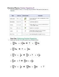 Balancing Nuclear Reactions Ii By Creative Curricula Tpt