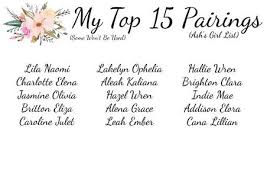 Ash S Top 15 Pairings Girls Charmingbabynames Baby Girl Names Unique French Baby Names Cute Baby Names