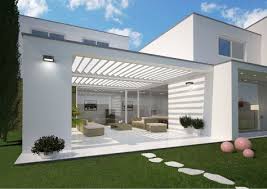 Sieht Nicht Nur Optisch Gut Aus Sondern Ist Auch Noch Sehr Praktisch Fledmex Terrassenuberdachung Lamellendach Haus Haus Architektur