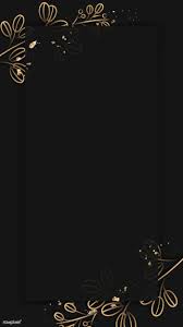 Black And Gold Pattern Wallpaper Download Premium Vector Of Gold Floral Pattern On Black Mobile Phone In 2020 Phone Wallpaper Patterns Flower Background Wallpaper Black Background Wallpaper