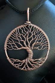 Antiqued Copper Tree Of Life Necklace Pendant Wicca Etsy Wire Wrapped Jewelry Copper Wire Art Handmade Jewelry