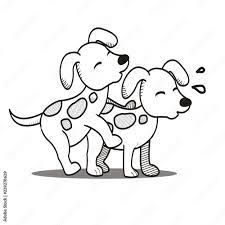 dog has mating illustration. Stock Vector | Adobe Stock