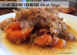 Drain liquid and add mushroom soup and milk. Fall Slow Cooker Pork Chops