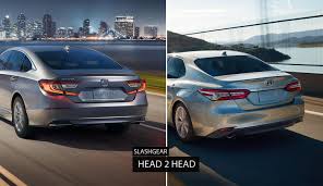 3.7l/100 km better fuel economy (city). 2018 Toyota Camry Vs 2018 Honda Accord Sedan Showdown Slashgear