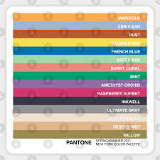 Fashion color trends spring summer 2021let's take a look at what colours were favoured at the fashion shows of major luxury houses. Pantone Color Palette New York Fashion Week Spring Summer 2021 New York Fashion Week Pantone Sticker Teepublic