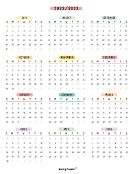 2022 2023 calendar free printables world of printables